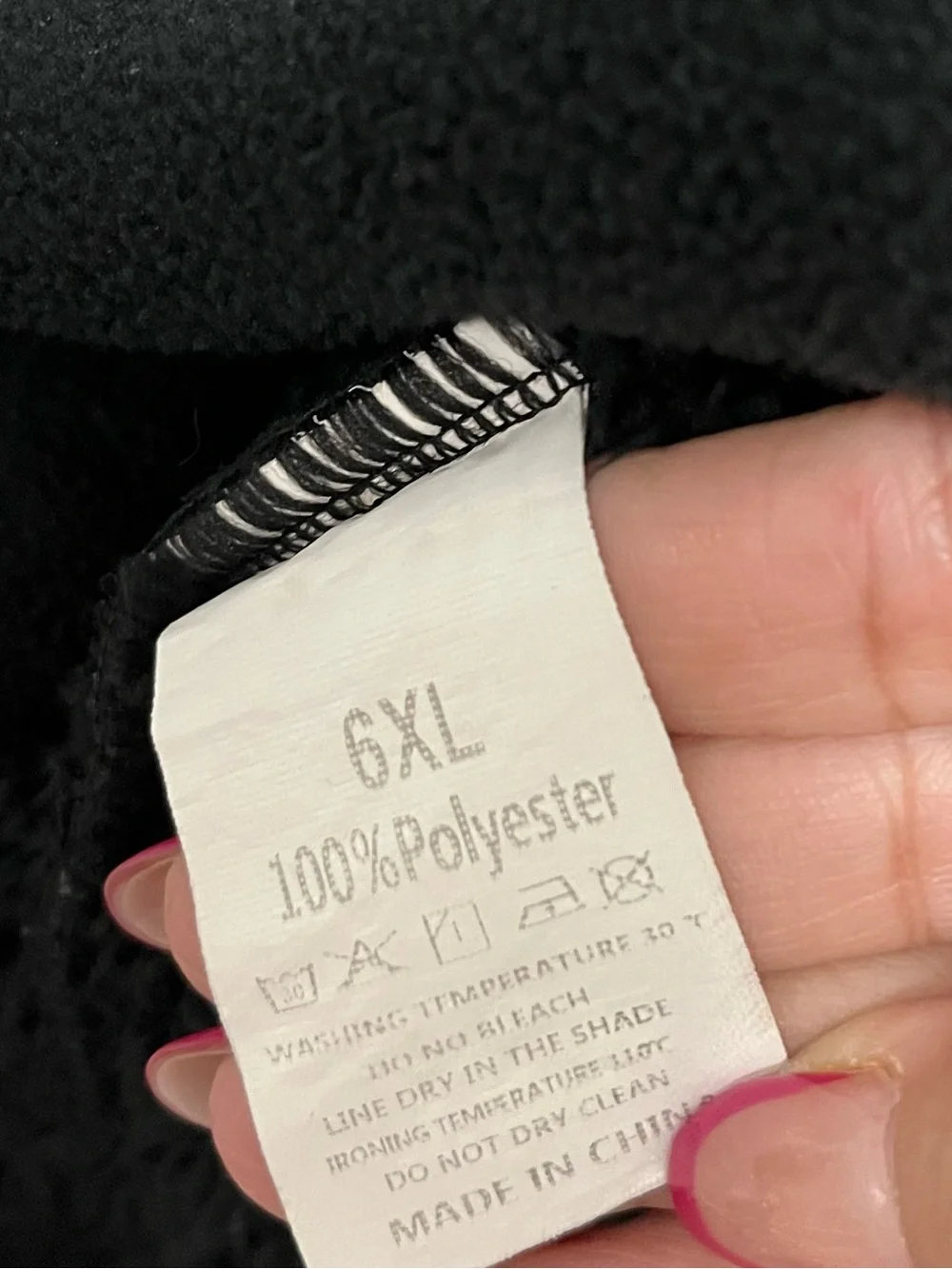 Black Fleece Full Zip Plush Lined Jacket 6XL